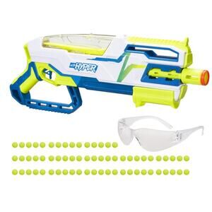 NERF Hyper Bundle, Siege-50 Pump-Action Blaster, Up to 110 FPS Velocity, Eyewear